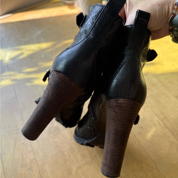 Tory Burch Dark Brown Heeled Moto Boots size 11 - Picture 7 of 13